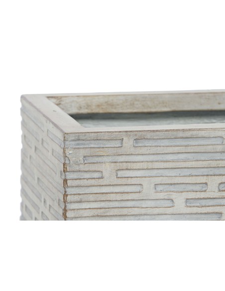 Jardinière Home ESPRIT Beige Fibre de Verre Magnésium 74,5 x 37,5 x 37,5 cm