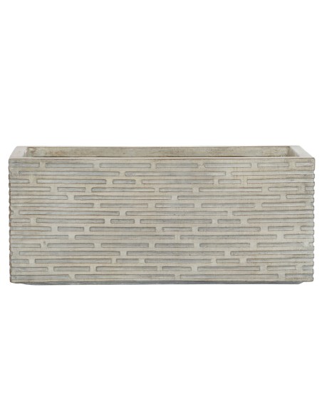 Jardinière Home ESPRIT Beige Fibre de Verre Magnésium 74,5 x 37,5 x 37,5 cm
