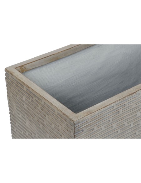 Jardinière Home ESPRIT Beige Fibre de Verre Magnésium 74,5 x 37,5 x 37,5 cm