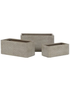 Jardinière Home ESPRIT Beige Magnésium 74,5 x 37,5 x 37,5 cm 2