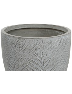 Set de pots de fleurs Home ESPRIT Gris clair Fibre de Verre Magnésium 44 x 44,5 x 43 cm (4 Unités) 2