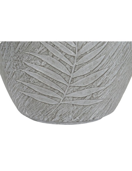 Set de pots de fleurs Home ESPRIT Gris clair Fibre de Verre Magnésium 44 x 44,5 x 43 cm (4 Unités)
