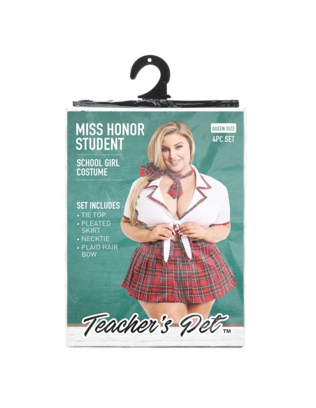 Costume Érotique Teacher’s Pet School Girl Rouge Queen size
