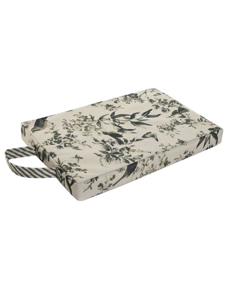 Coussin de sol Home ESPRIT Vert Beige Coton Polyester 40 x 25 x 4 cm