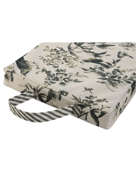 Coussin de sol Home ESPRIT Vert Beige Coton Polyester 40 x 25 x 4 cm