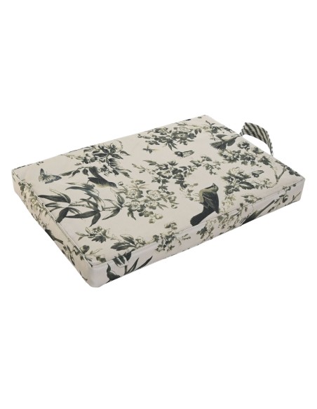 Coussin de sol Home ESPRIT Vert Beige Coton Polyester 40 x 25 x 4 cm