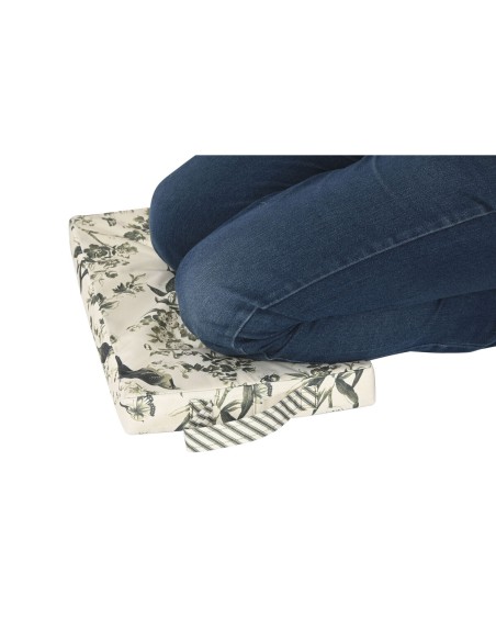 Coussin de sol Home ESPRIT Vert Beige Coton Polyester 40 x 25 x 4 cm