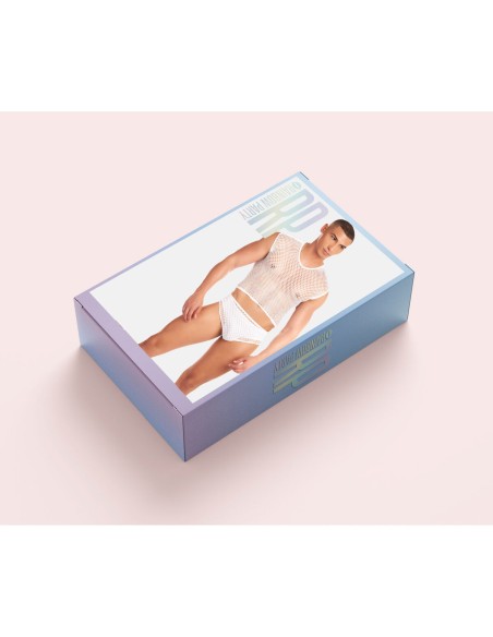 Ensemble de Lingerie Rainbow Party Blanc L/XL