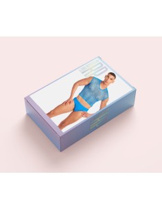Ensemble de Lingerie Rainbow Party Bleu L/XL 2