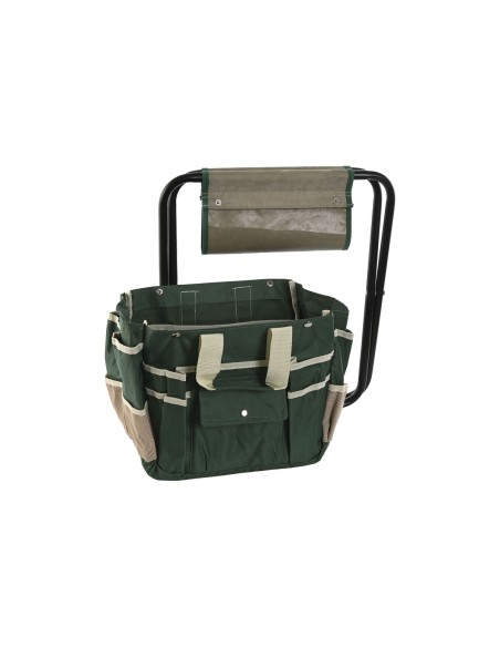 Kit d'outils de jardin Home ESPRIT Noir Vert Argenté Naturel Polyester Aluminium 7 Pièces
