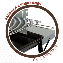 Roues de barbecue au charbon de bois Aktive Métal émaillé 90 x 85 x 32 cm Noir 2