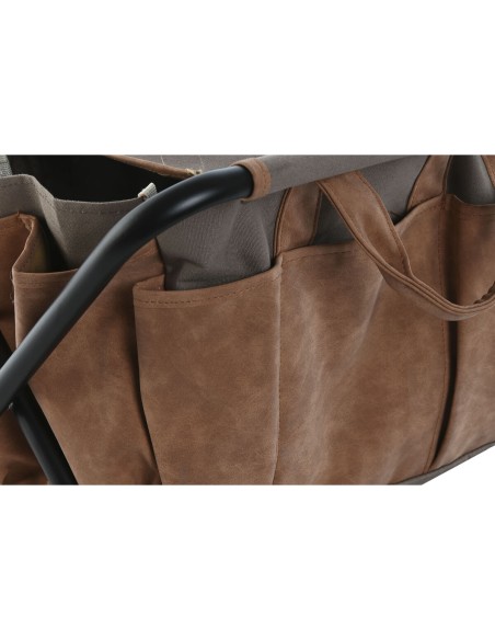 Kit d'outils de jardin Home ESPRIT Marron Polyester Aluminium 7 Pièces