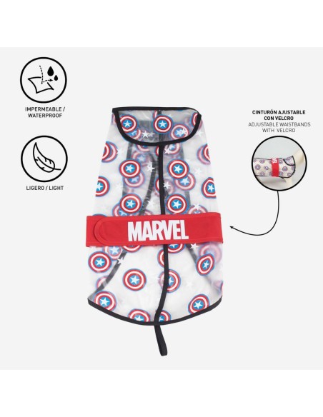 Imperméable pour Chien The Avengers Rouge Transparent M