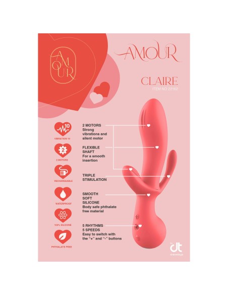 Vibromasseur classique Dream Toys Amour Triple Pleasure Rose