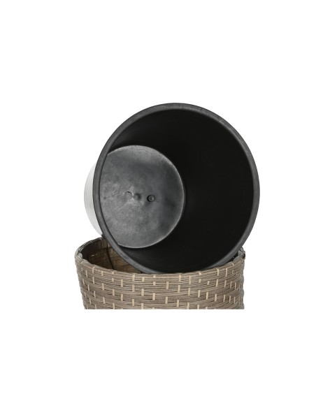 Set de pots de fleurs Home ESPRIT polypropylène Rotin 40 x 40 x 45 cm