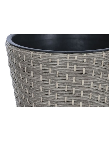 Set de pots de fleurs Home ESPRIT polypropylène Rotin 40 x 40 x 45 cm