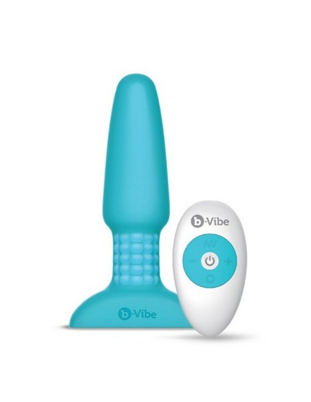 Plug anal avec télécommande B-Vibe RIMMING PLUG 2 Bleu