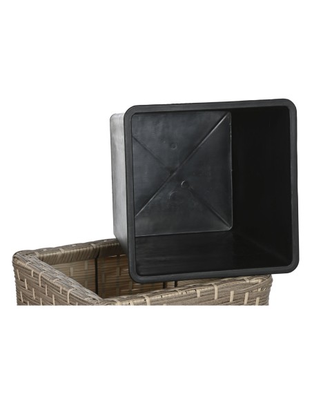 Set de pots de fleurs Home ESPRIT polypropylène Rotin 40 x 40 x 36 cm