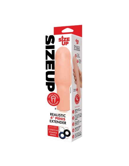 Manchon de pénis Size Up Viande Ø 4,6 cm 21,1 cm