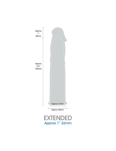 Manchon de pénis NMC Length extender Bleu Ø 4,6 cm