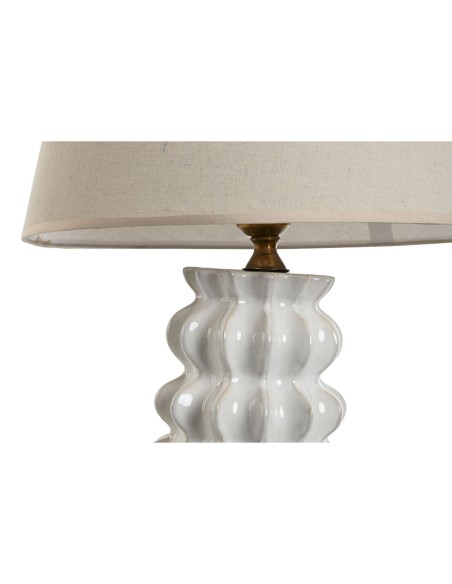 Lampe de bureau Home ESPRIT Blanc Porcelaine 50 W 220 V 40 x 40 x 65 cm