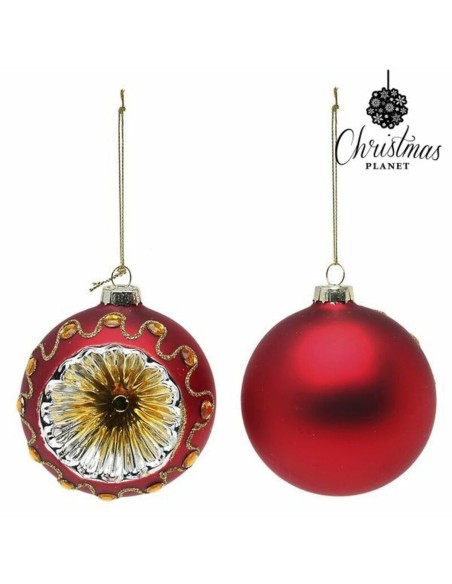 Boules de Noël 8 cm (2 uds) Verre Rouge