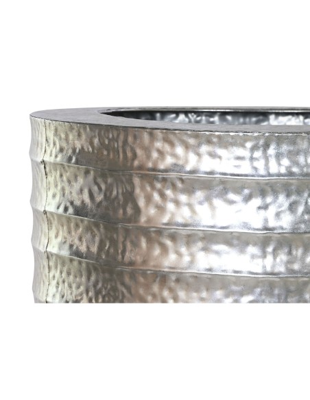 Set de pots de fleurs Home ESPRIT Argenté Métal 51 x 51 x 123 cm