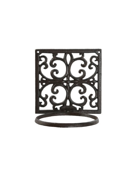 Support mural pour accrocher les pots de fleurs Home ESPRIT Brun foncé Fer 18 x 17,5 x 18 cm