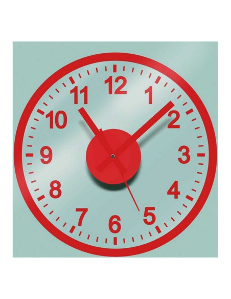 Horloge Murale Versa Rouge Adhésif