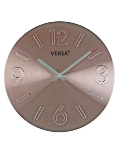 Horloge Murale Versa 18560231 Cuivre Métal Aluminium 4 x 35,5 x 35,5 cm