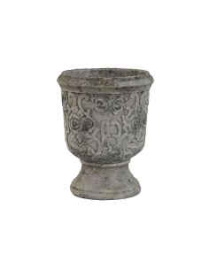 Cache-pot Home ESPRIT Blanc Gris Ciment 22 x 22 x 29 cm