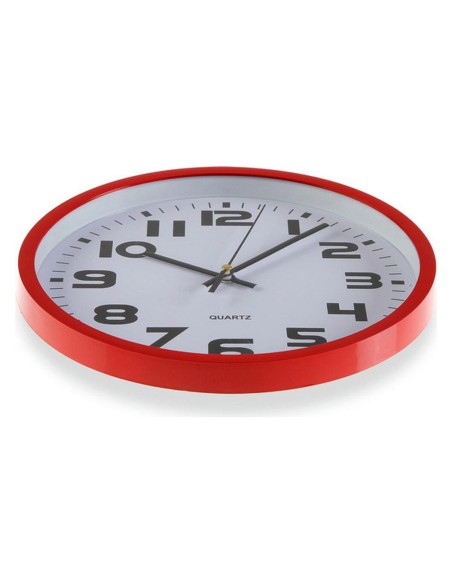 Horloge Murale Versa Rouge Plastique 3,8 x 25 x 25 cm