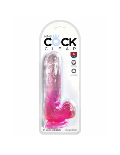 Dildo Pipedream King Cock Clear TPE Rose 2