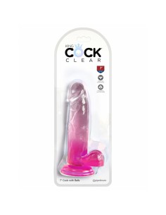 Dildo Pipedream King Cock Clear TPE Rose 2
