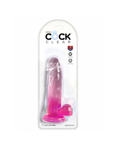 Dildo Pipedream King Cock Clear TPE Rose