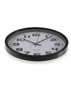 Horloge Murale Versa Noir Plastique 3,8 x 25 x 25 cm 2