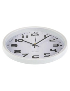 Horloge Murale Versa Blanc Plastique 3,8 x 25 x 25 cm 2