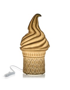 Lampe de bureau Versa Ice Cream 25W Porcelaine (13,7 x 27 x 13,7 cm)