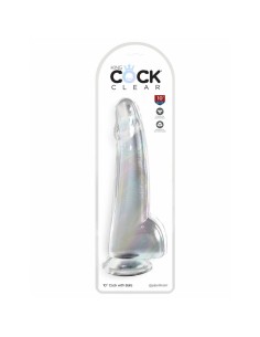Gode réaliste Pipedream King Cock Clear TPE Transparent 2