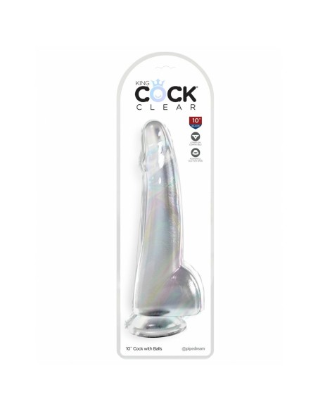 Gode réaliste Pipedream King Cock Clear TPE Transparent