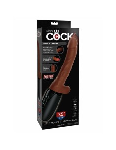 Vibromasseur Pipedream King Cock Plus Marron 2