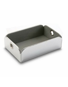 Vide-poches Versa Argent Cuir Synthétique Métal (13 x 6,5 x 20 cm)