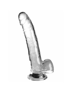 Gode réaliste Pipedream King Cock Clear TPE Transparent