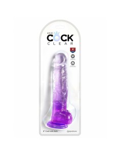 Gode réaliste Pipedream King Cock Clear TPE Violet 2