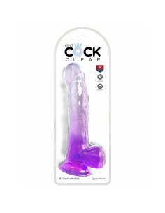 Gode réaliste Pipedream King Cock Clear TPE Violet 2