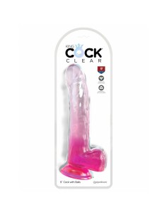 Gode réaliste Pipedream King Cock Clear TPE Rose 2