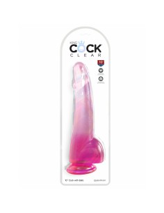 Gode réaliste Pipedream King Cock Clear TPE Rose 2