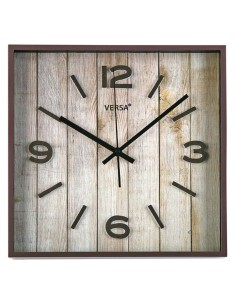 Horloge Murale Versa Marron Plastique Escandinavo/Nórdico 4,1 x 28 x 28 cm