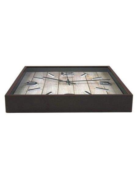 Horloge Murale Versa Marron Plastique Escandinavo/Nórdico 4,1 x 28 x 28 cm