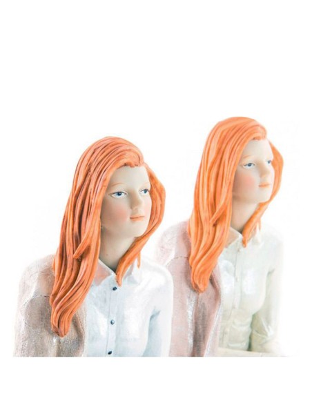 Figurine Décorative DKD Home Decor 15 x 18 x 19,5 cm Femme Résine Romantique (2 pcs)